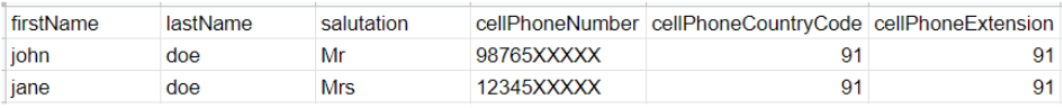 Sample CSV File