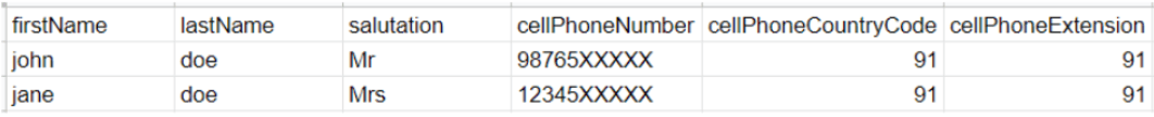 Sample CSV File