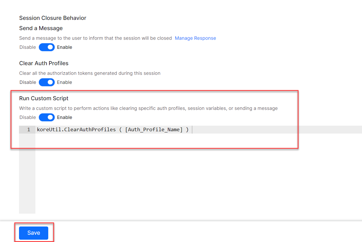 Run Custom Script