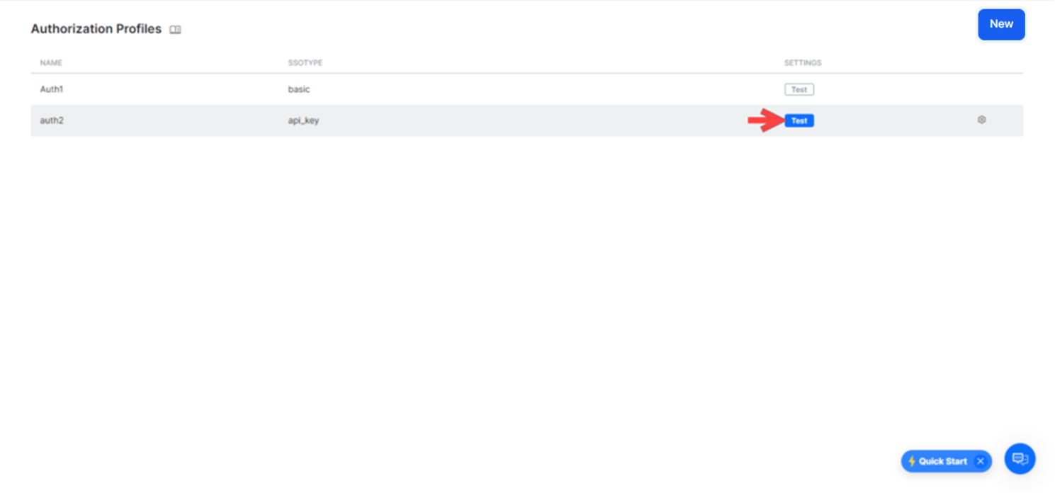 Testing the auth
