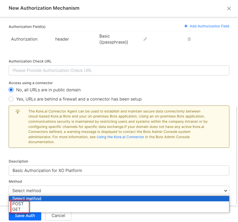 Description and Endpoint Method
