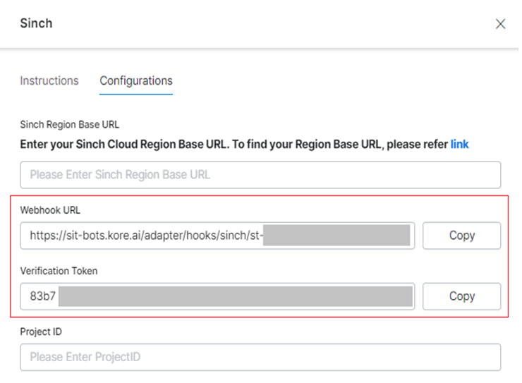 configure on the platform