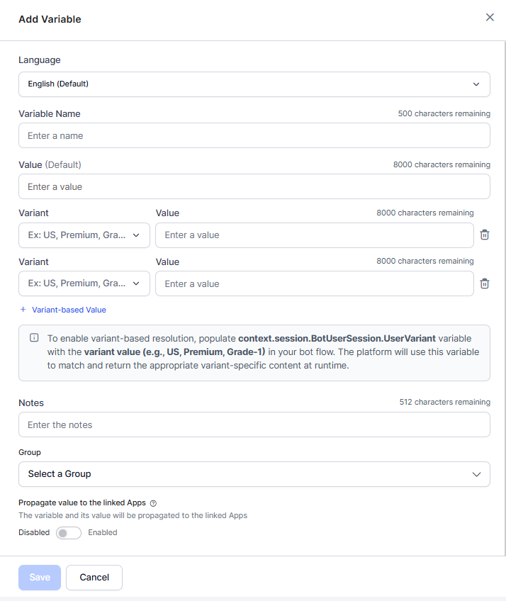 Create Content Variables
