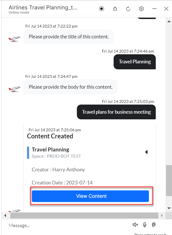 Content created