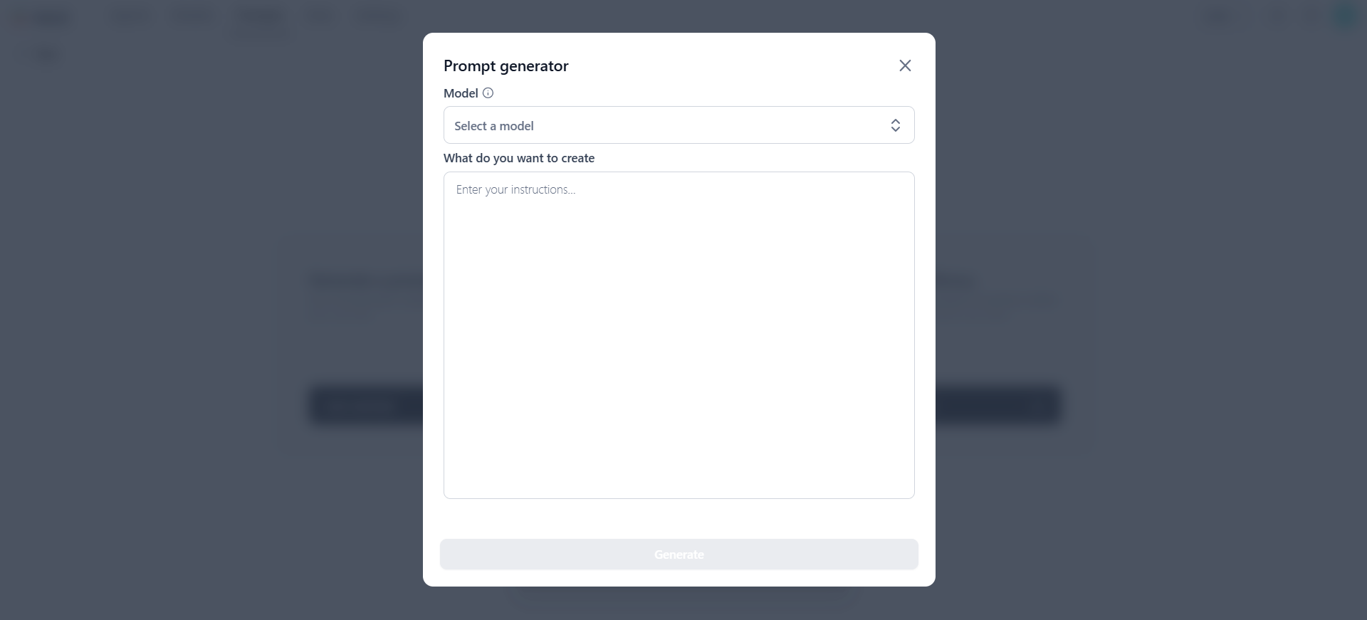 Generate prompt