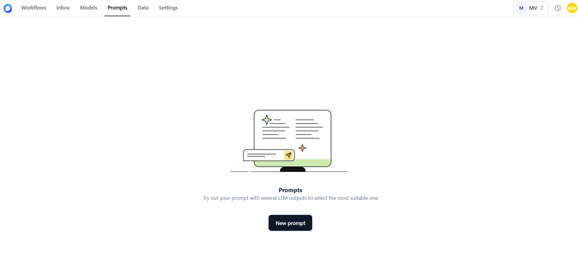 New prompt button