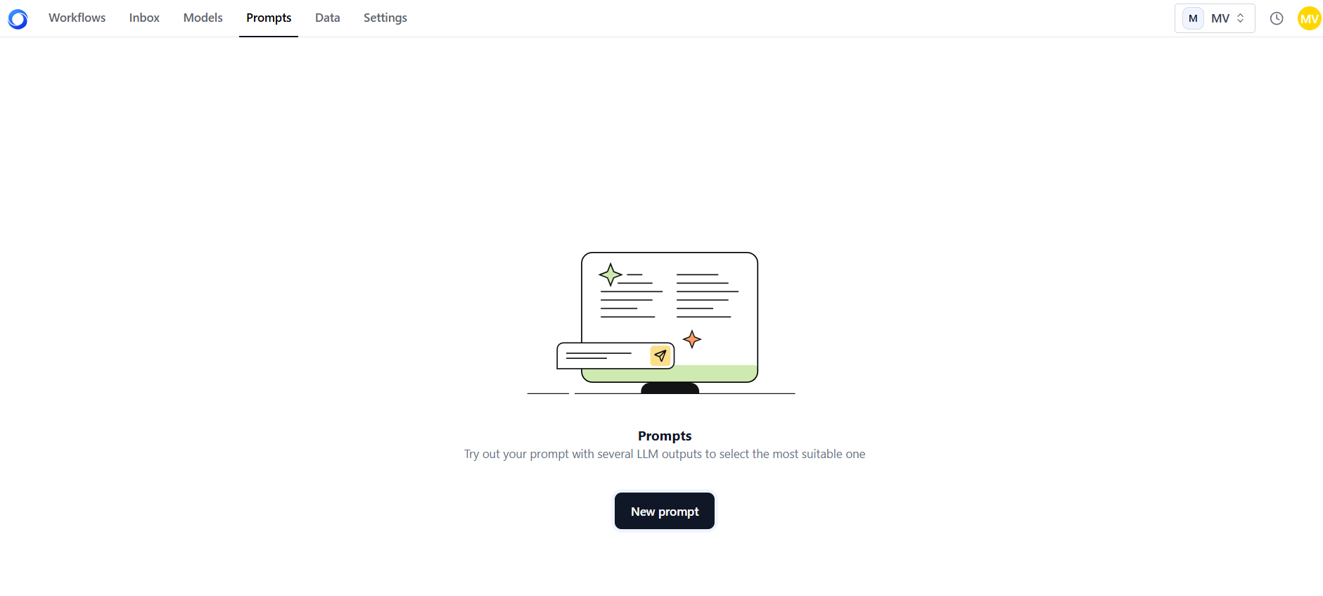 New prompt button