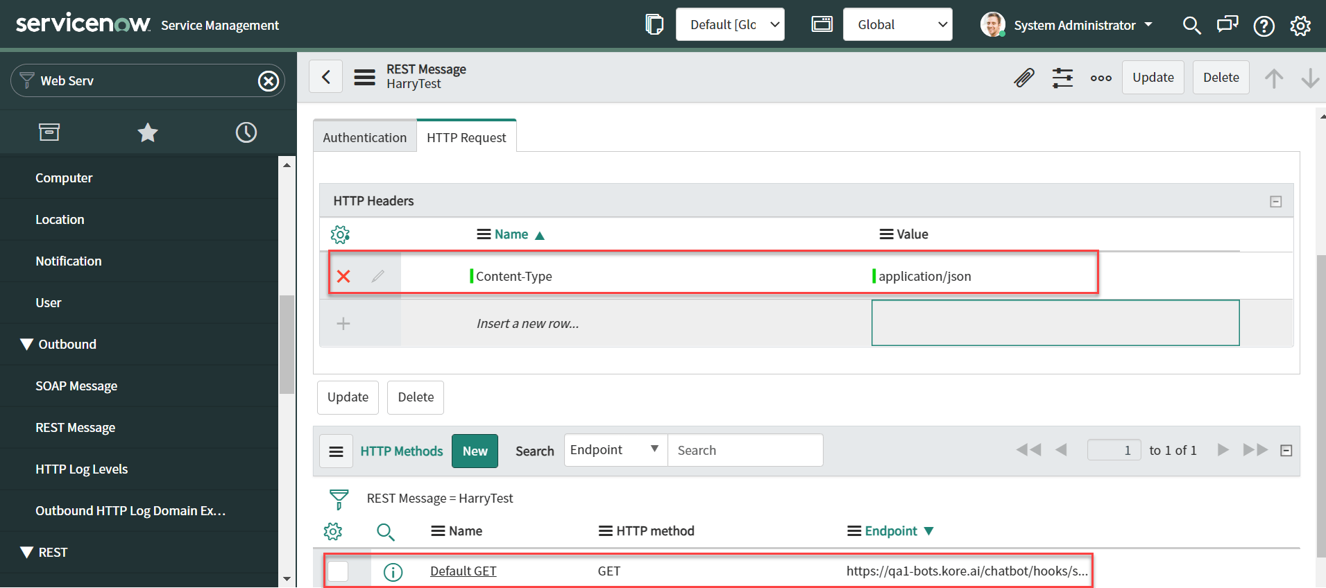 HTTP Request - Add header