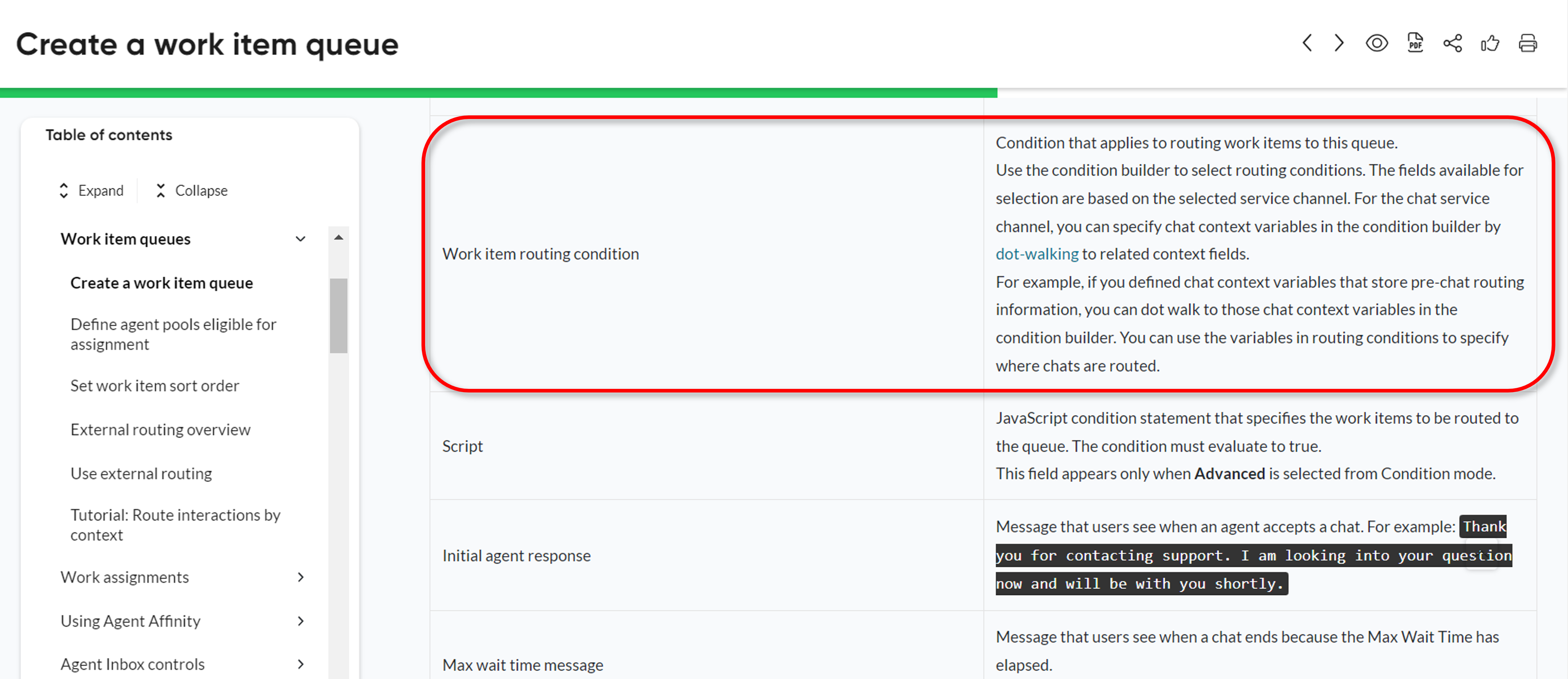 Create a work item queue