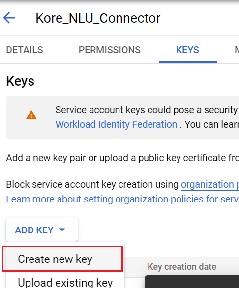 Create a new private key