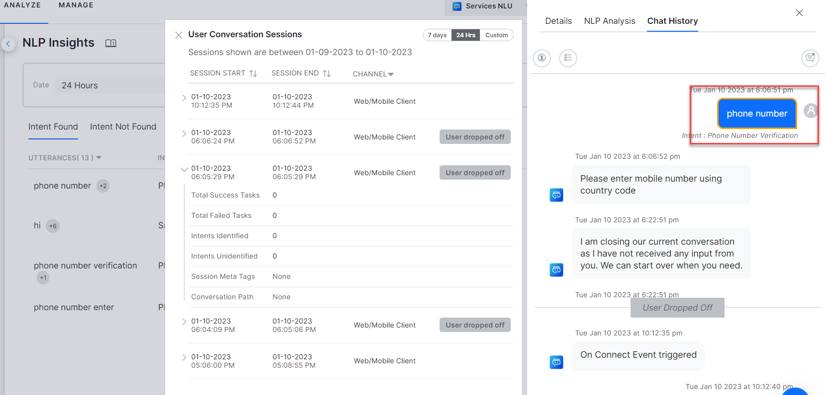 Failed External NLU API calls