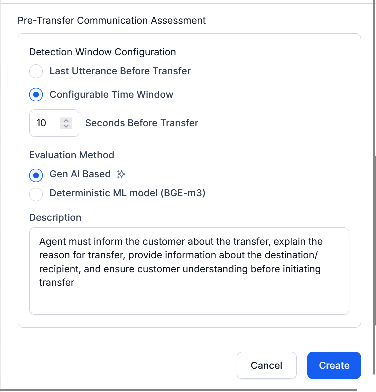 Pre-Transfer Communication Assessment
