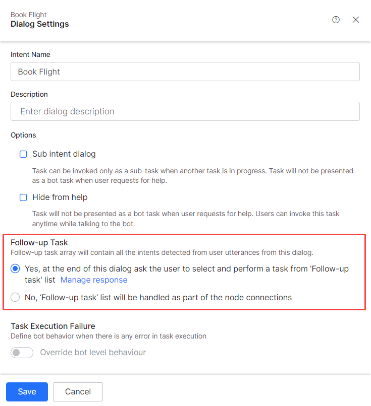 follow up task
