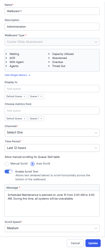 Create Center Wide Abandoned Wallboard