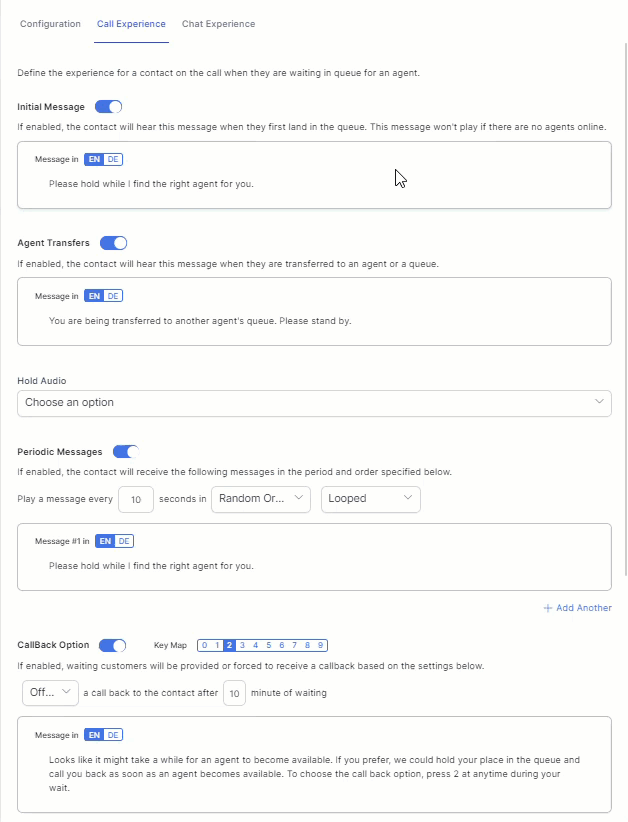 Call Experience