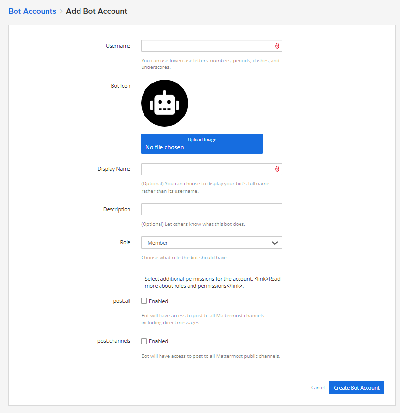 create bot account