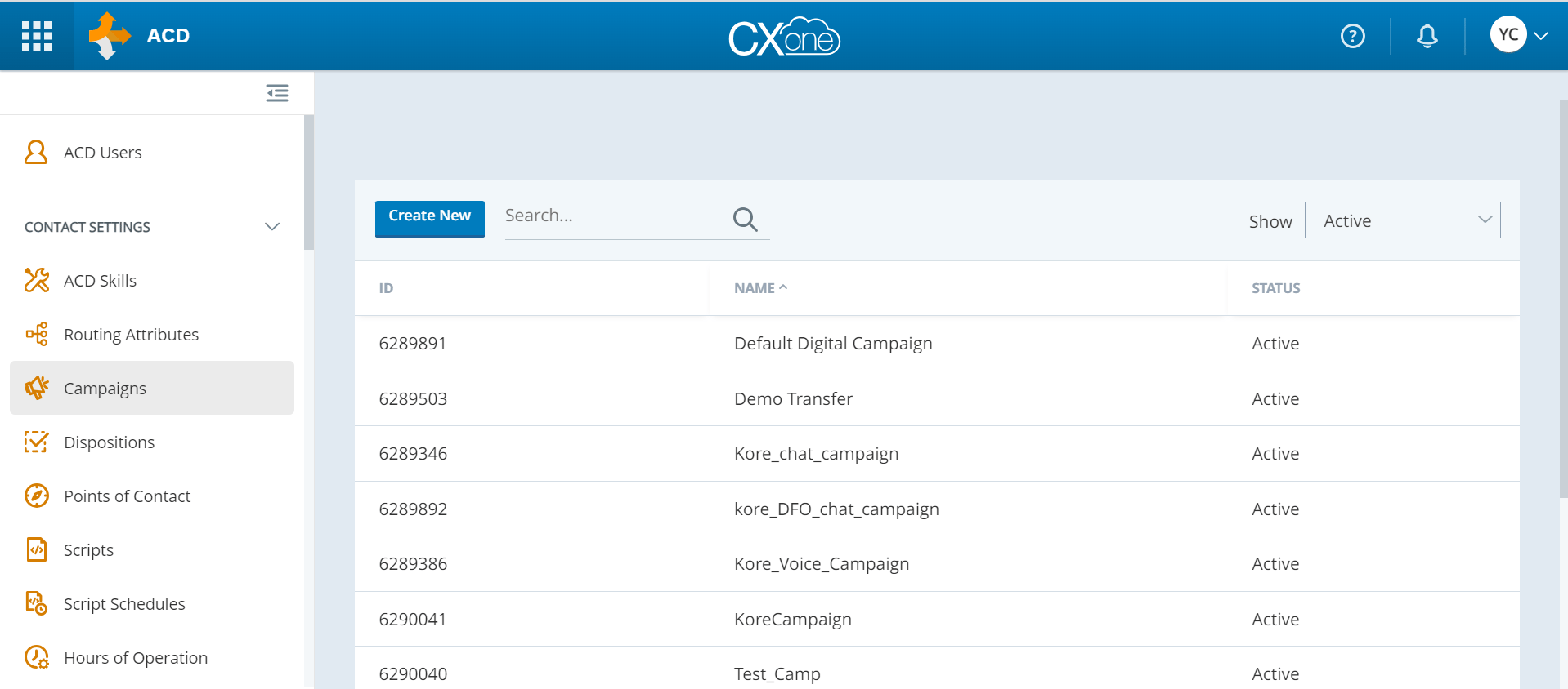 Create new campaign