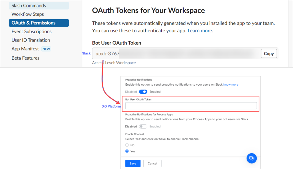 oauth tokens for workspace
