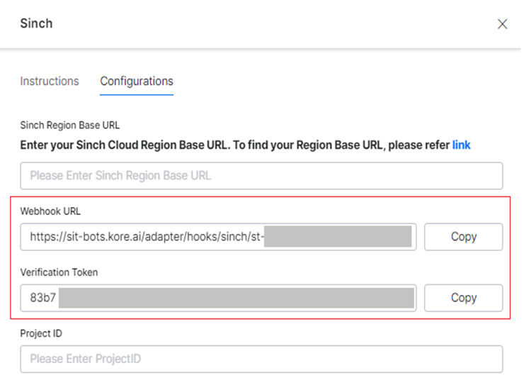 configure on the platform