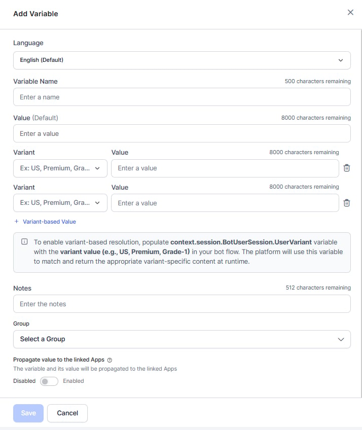 Create Content Variables