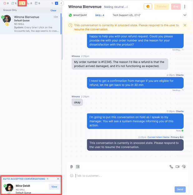 Filter on View Interaction