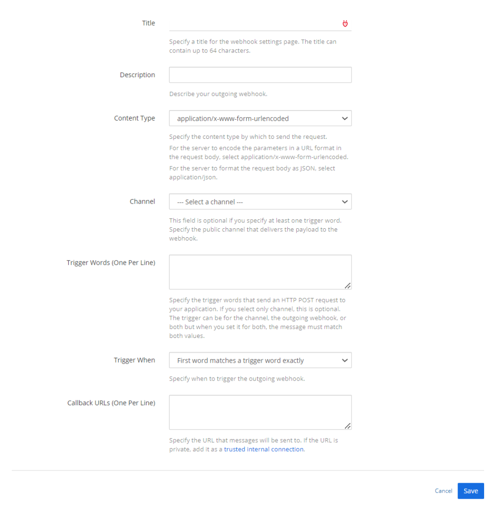 save mattermost configuration 
