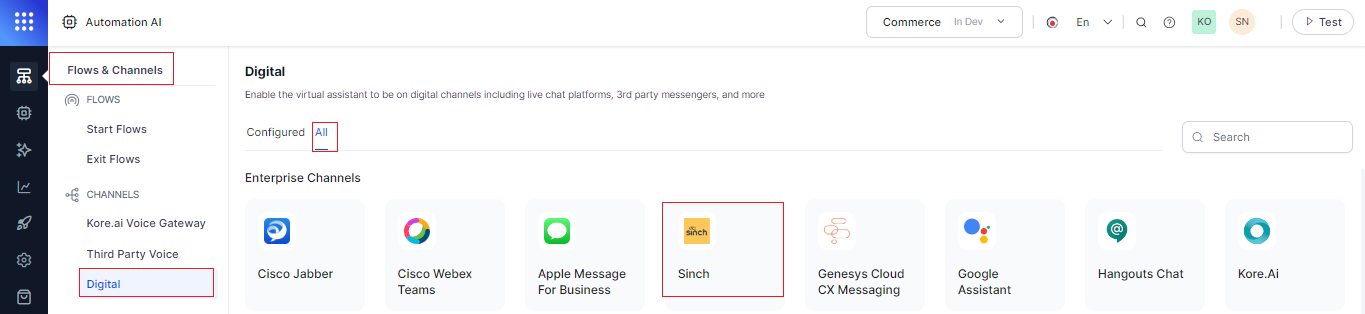 select Sinch
