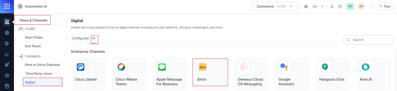 select Sinch
