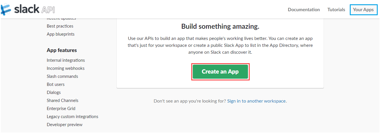 create an app