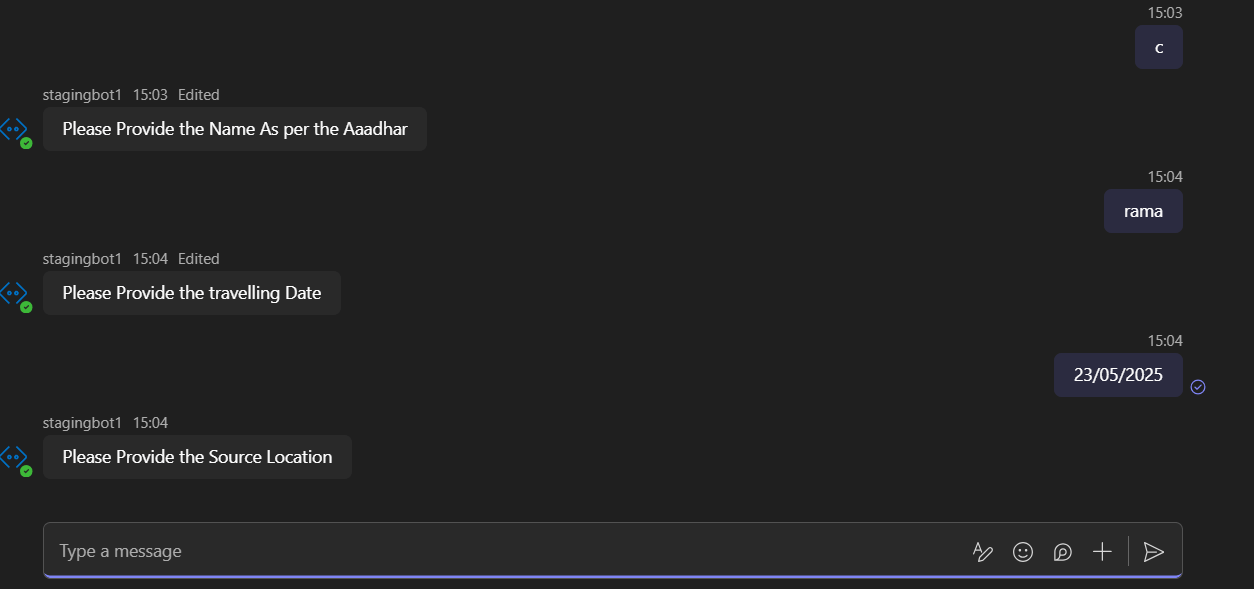 Update or Delete Message