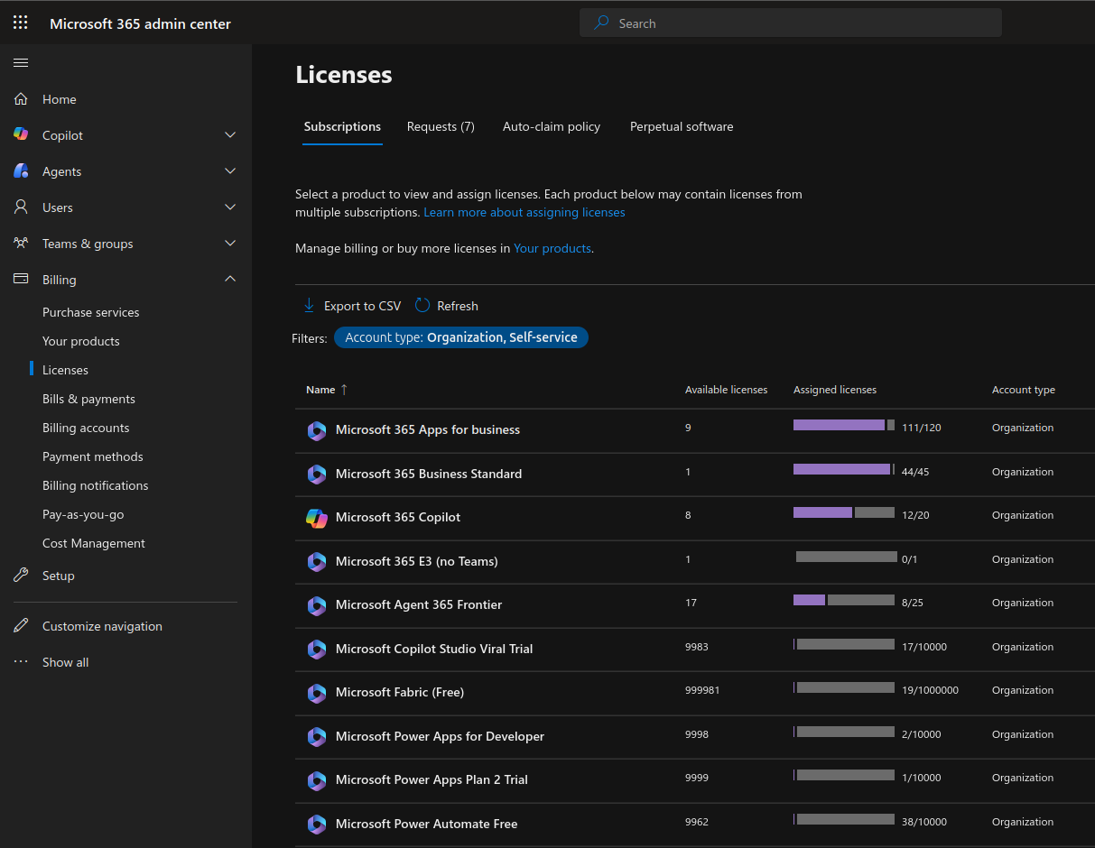 Agent 365 Overview page in the Microsoft 365 Admin Center