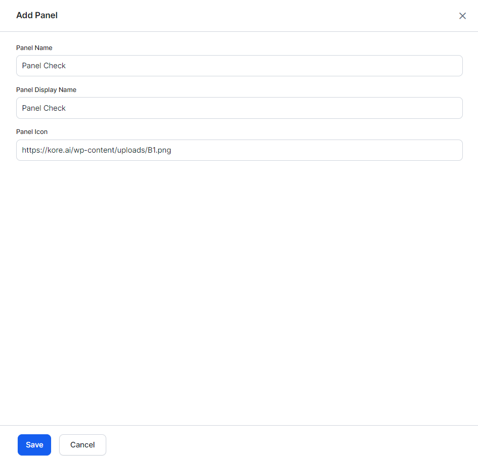 add panel name