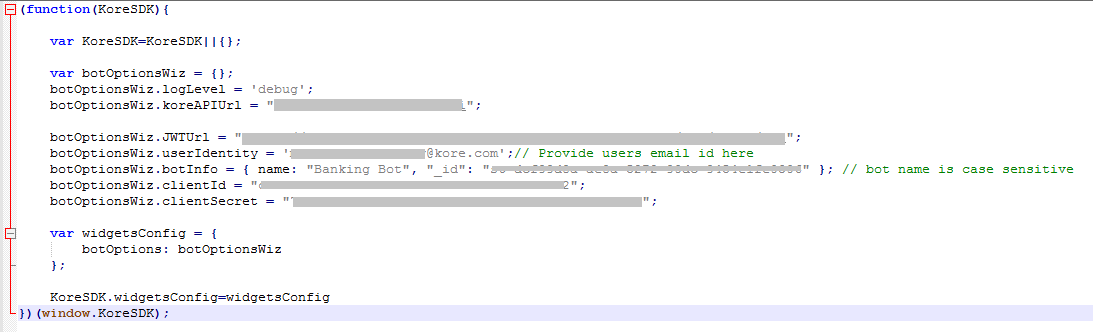 configure bot actions