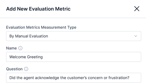 Configure New Metric