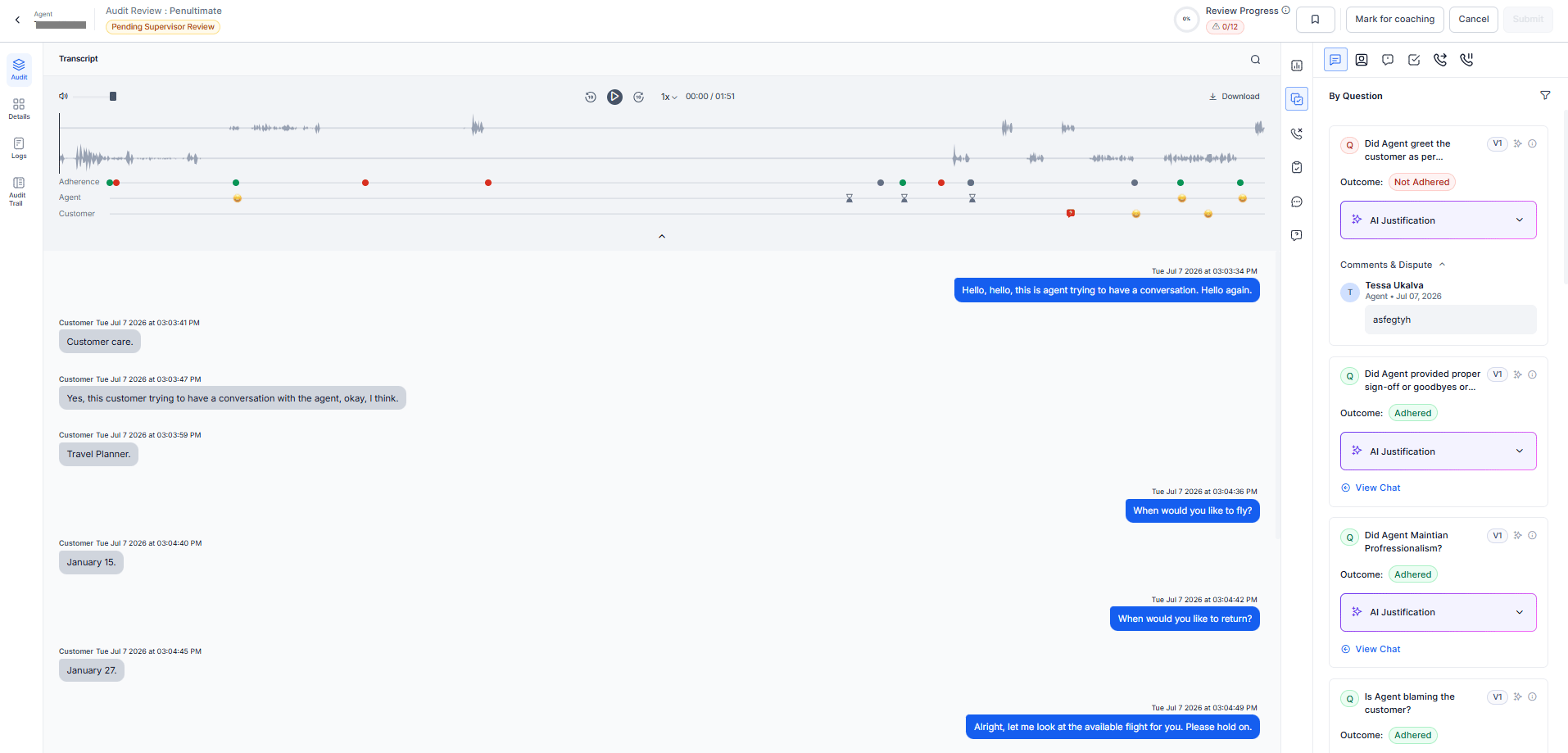 View Interactions - Audit
