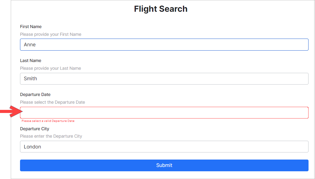 form validation