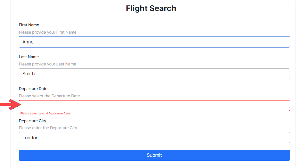 form validation
