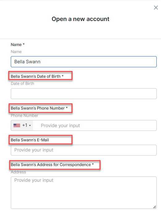 Component - Field labels customized using context variable