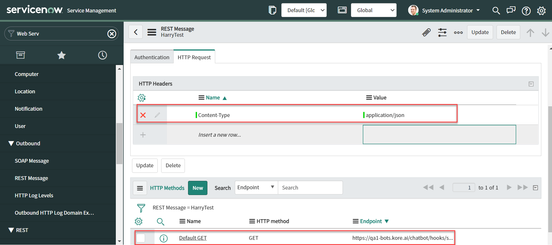 HTTP Request - Add header