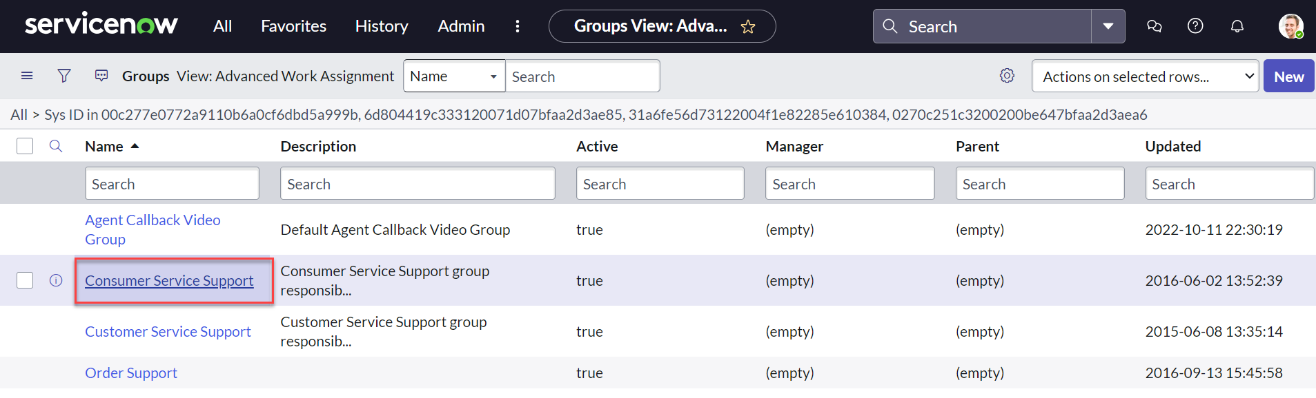 Group details