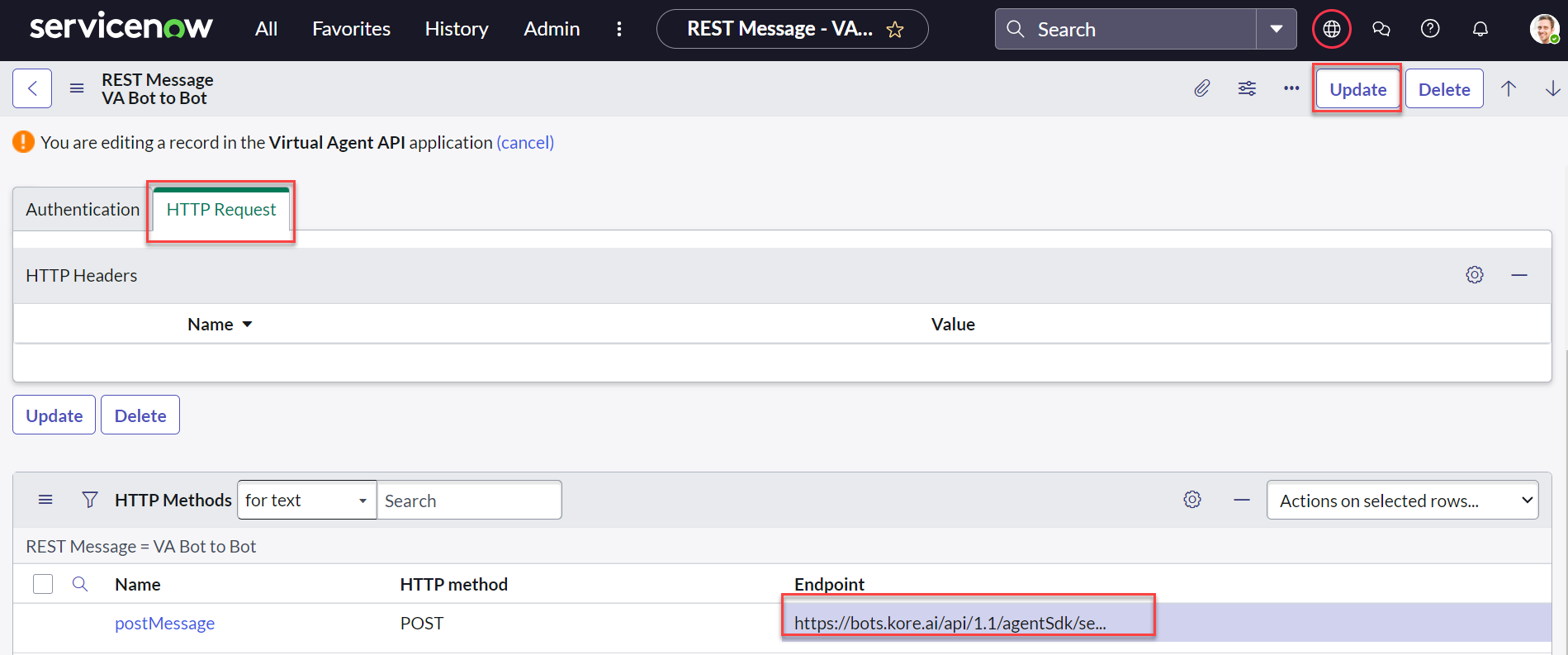 HTTP Method - postMessage