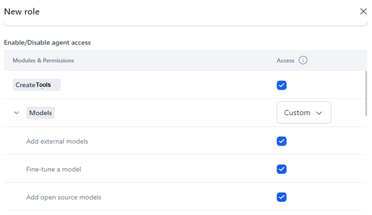 set models access