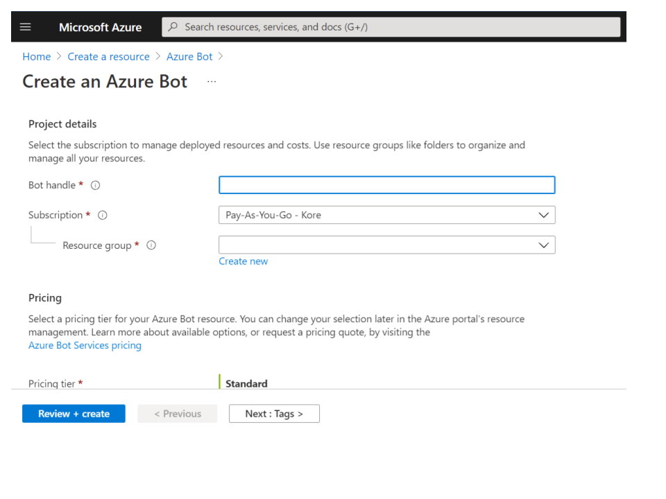 Create an Azure Bot