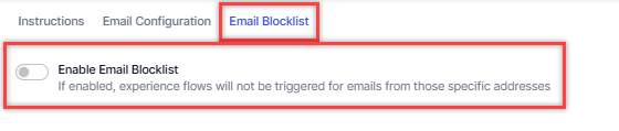 Email Blocklist Tab