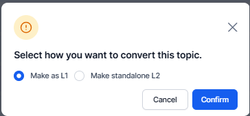 Topic Conversion