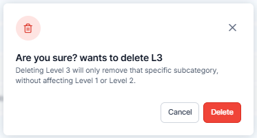 L3 Deletion Warning