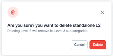 Standalone L2 Deletion Warning