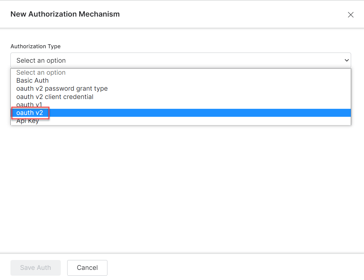 Auth mechanism - OAuth V2