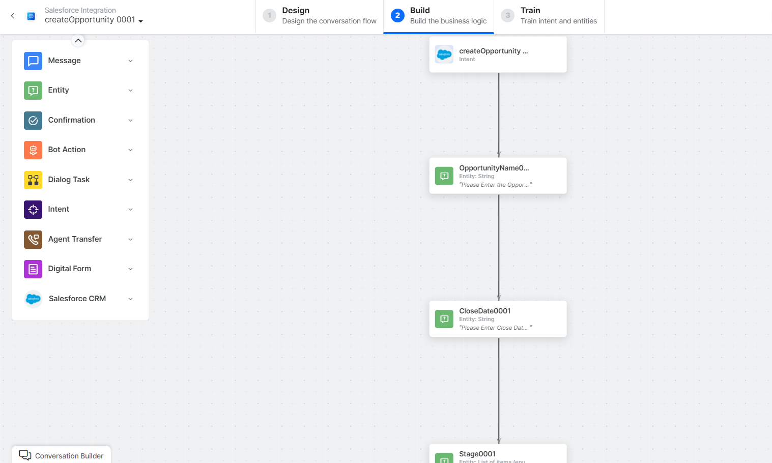 Create Opportunity dialog task is added