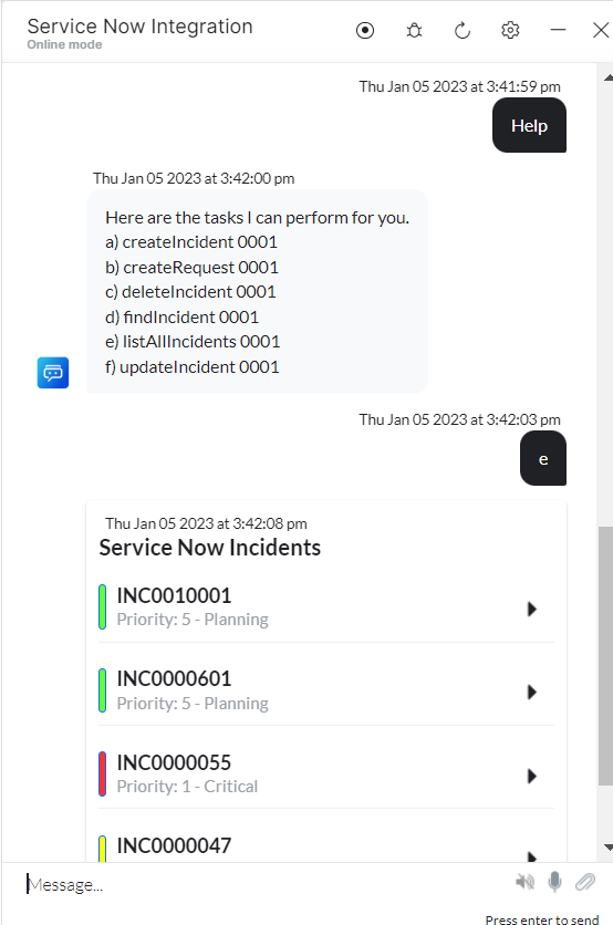 VA prompt to view all incidents